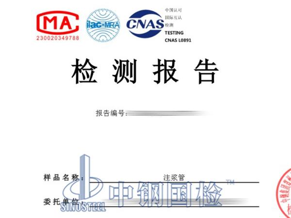 注漿管檢測(cè)報(bào)告