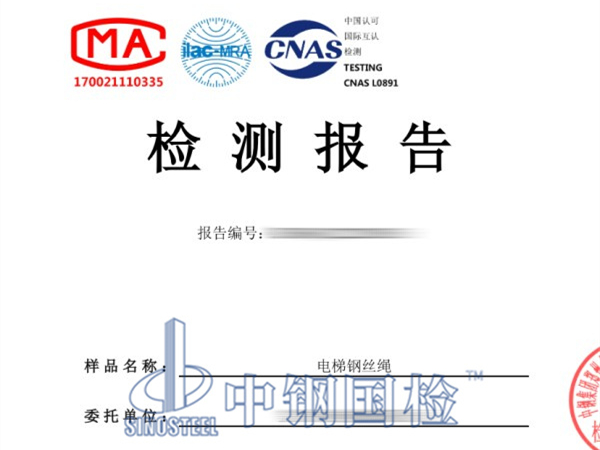 電梯鋼絲繩第三方檢測(cè)報(bào)告圖
